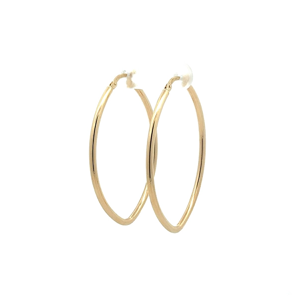 Gold Round Earrings