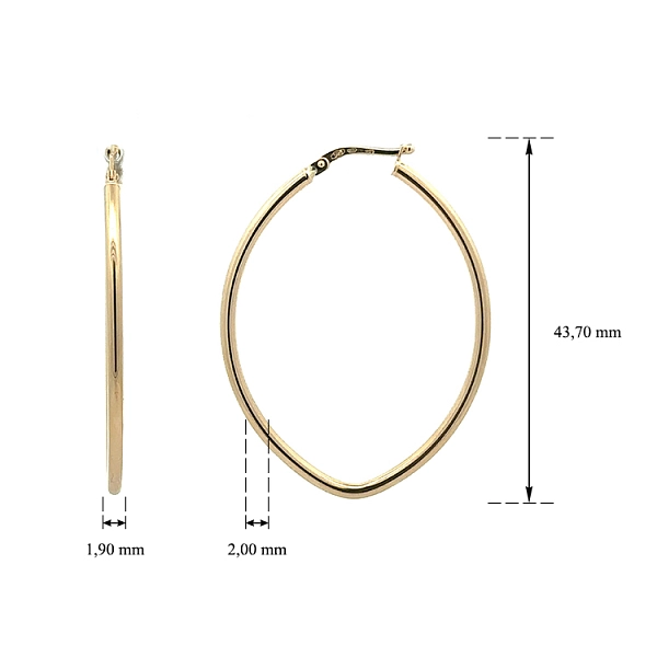 Gold Round Earrings