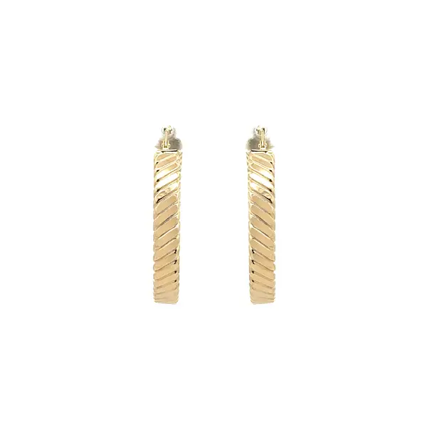 Gold Round Earrings