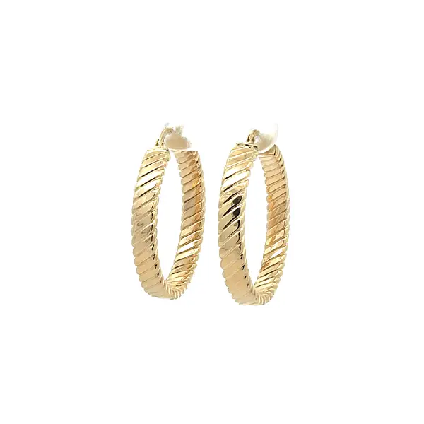 Gold Round Earrings
