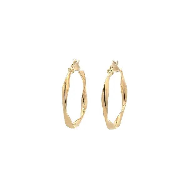 Gold Round Earrings