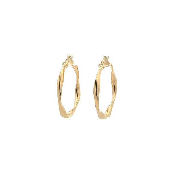 Gold Round Earrings