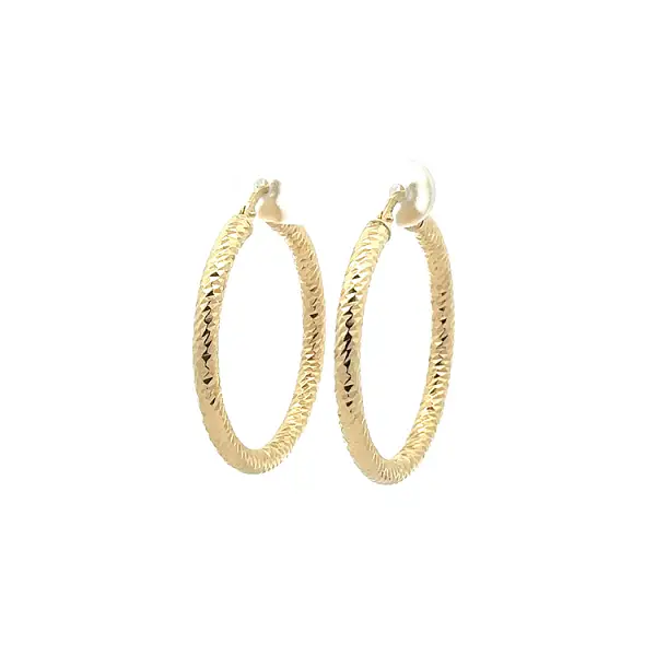 Gold Round Earrings