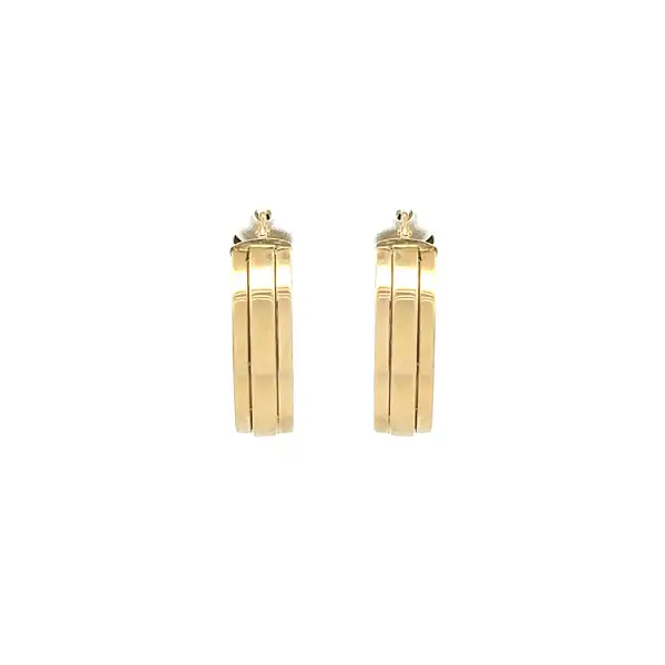 Gold Round Earrings