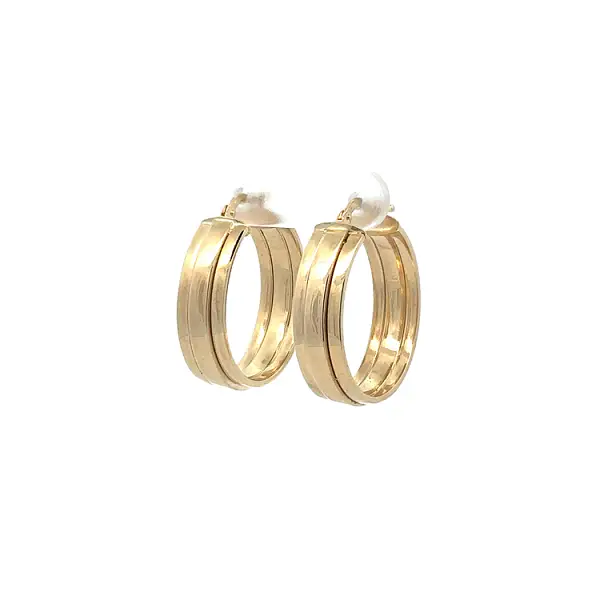 Gold Round Earrings
