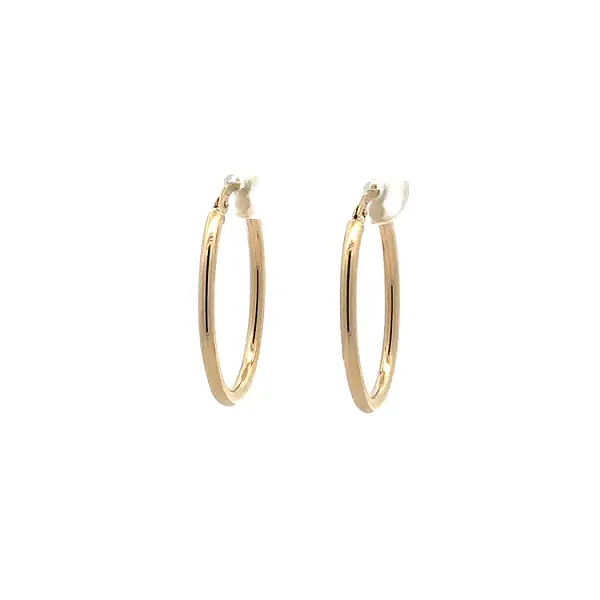 Gold Round Earrings