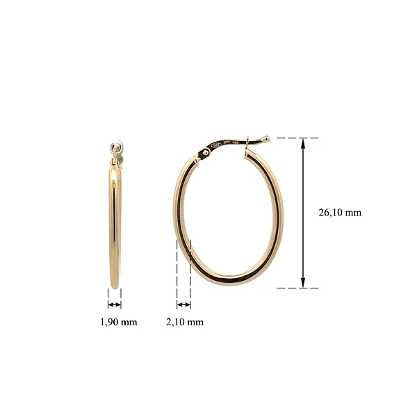 Gold Round Earrings