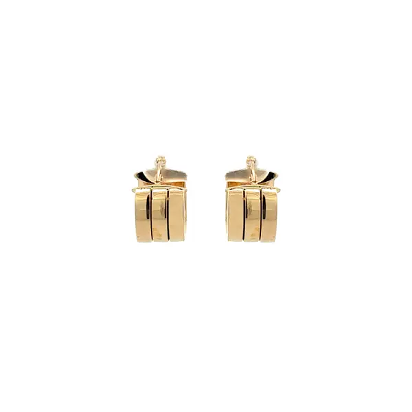 Gold Round Earrings