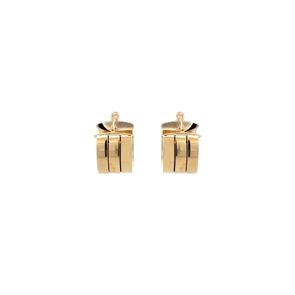 Gold Round Earrings