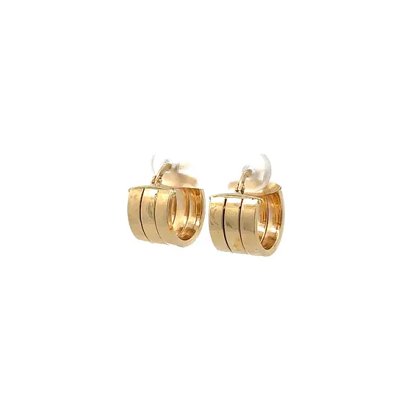 Gold Round Earrings