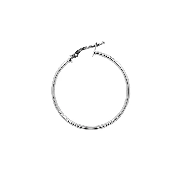 White Gold Round Earrings