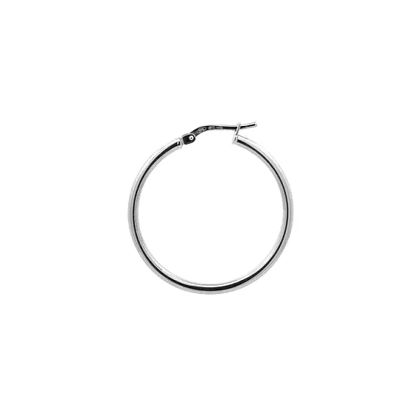 White Gold Round Earrings