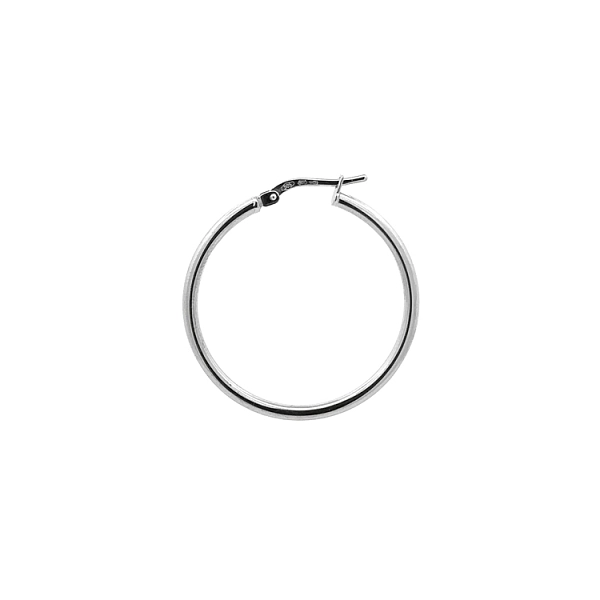White Gold Round Earrings