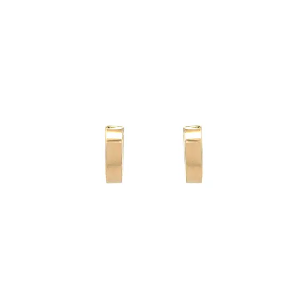 Gold Round Earrings