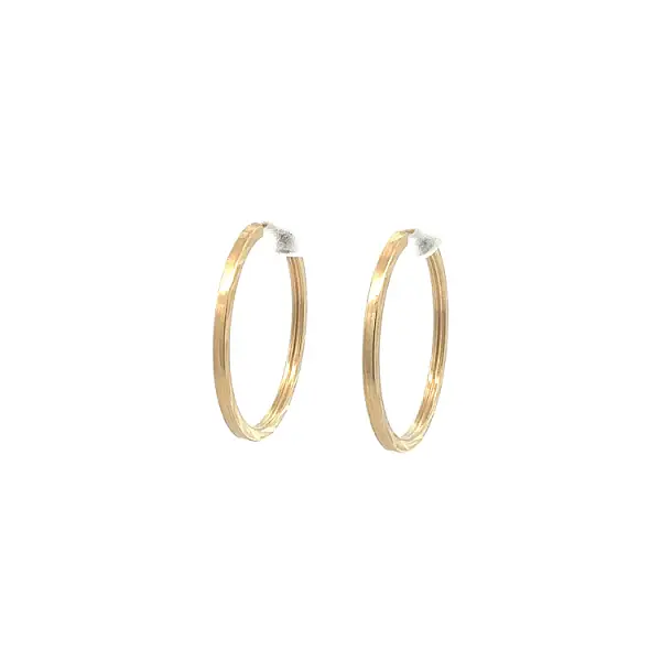 Gold Round Earrings
