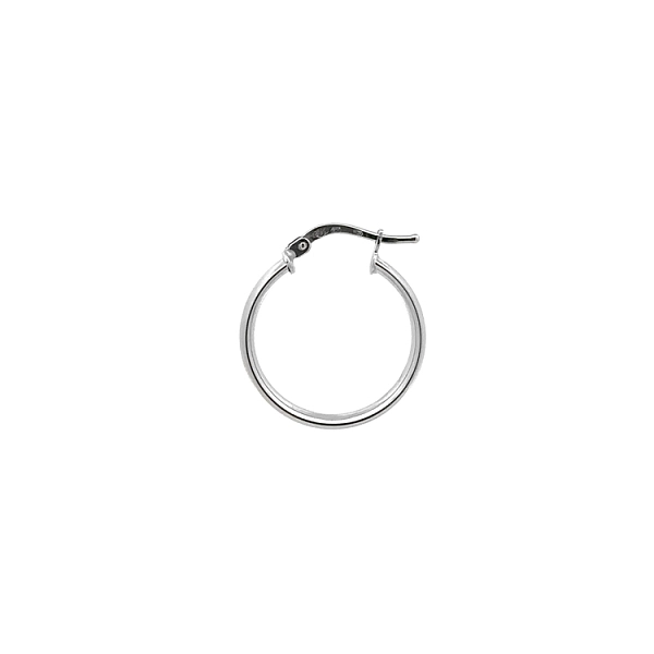 White Gold Round Earrings