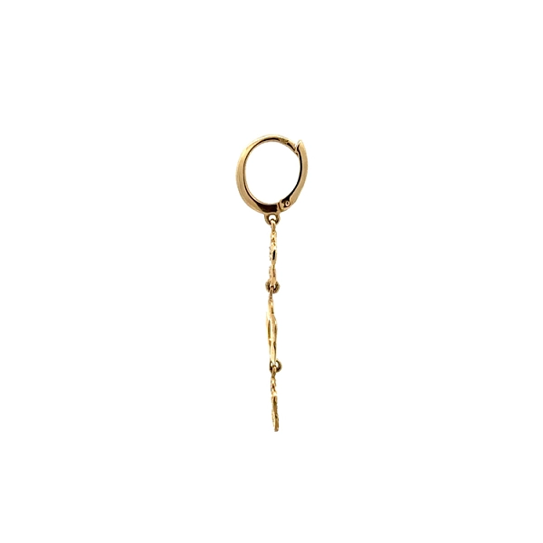 Gold dangle earrings Flowers