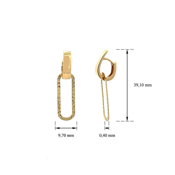 Gold dangle earrings