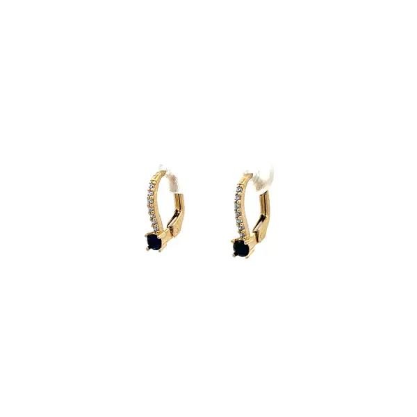 Gold Round Earrings