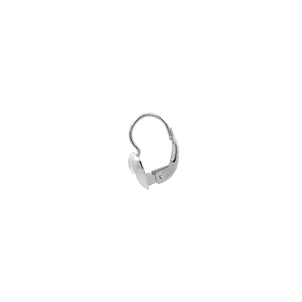 White Gold Hearts Earrings
