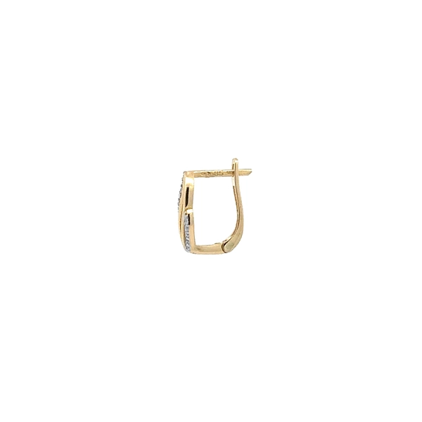 Gold Earrings with Zircons