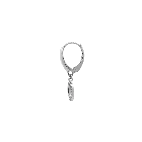 White Gold dangle earrings with Zircons