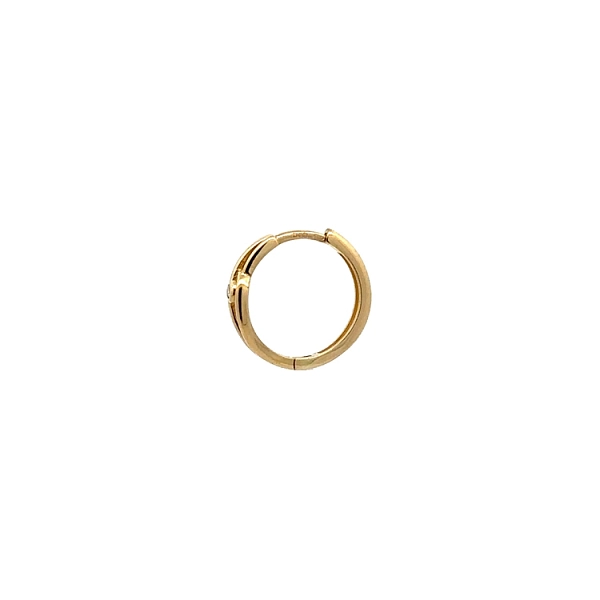 Gold Circular Earrings with Zircons