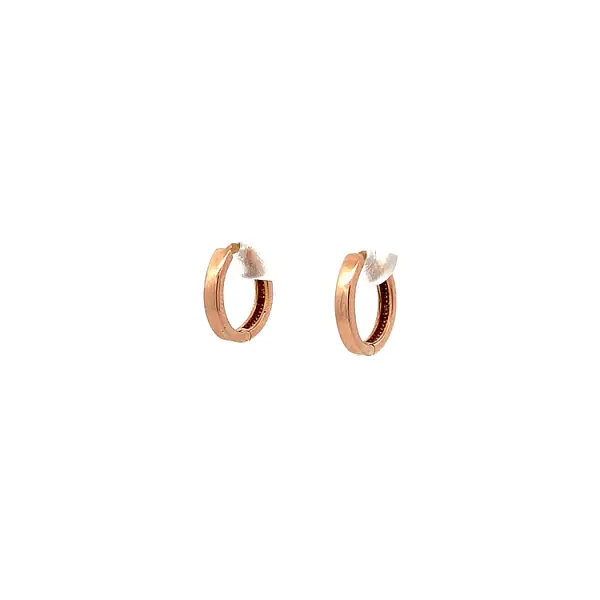 Golden Round Earrings made of Pink Gold