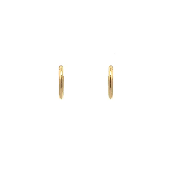 Gold Round Earrings