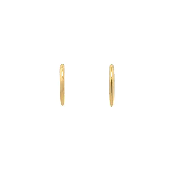 Gold Round Earrings