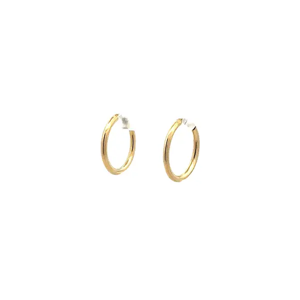Gold Round Earrings