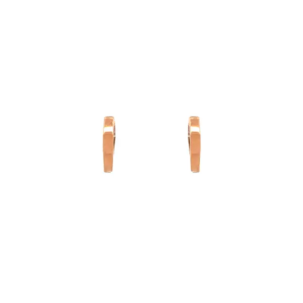 Golden Round Earrings made of Pink Gold