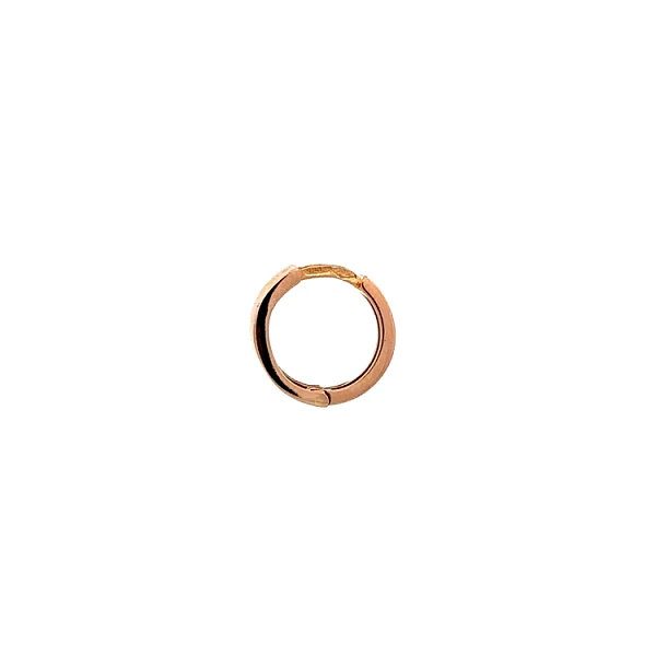 Golden Round Earrings made of Pink Gold