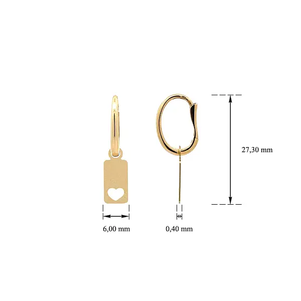 Gold dangle earrings