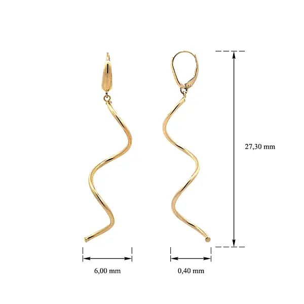 Gold dangle earrings