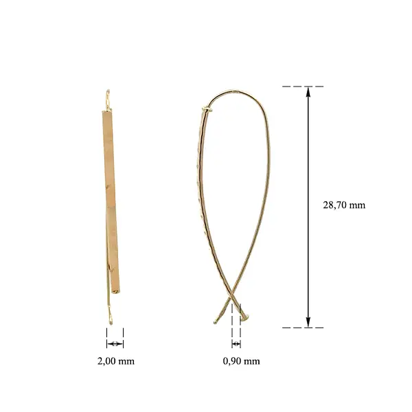 Gold dangle earrings