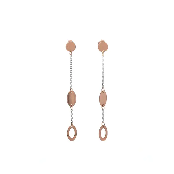 Pink Gold dangle earrings