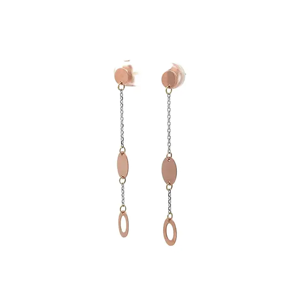 Pink Gold dangle earrings