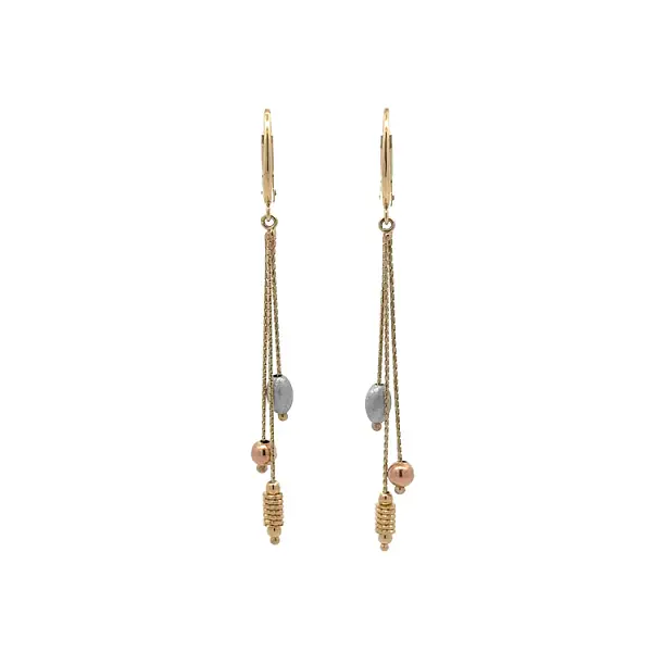 Gold Combination dangle earrings