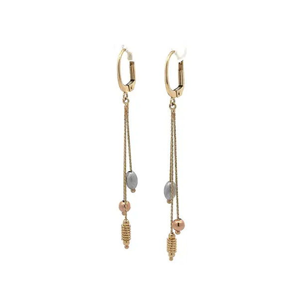 Gold Combination dangle earrings