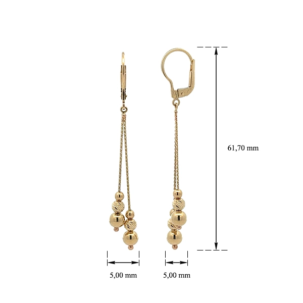 Gold dangle earrings