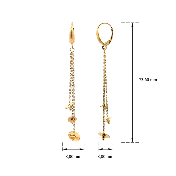 Gold dangle earrings
