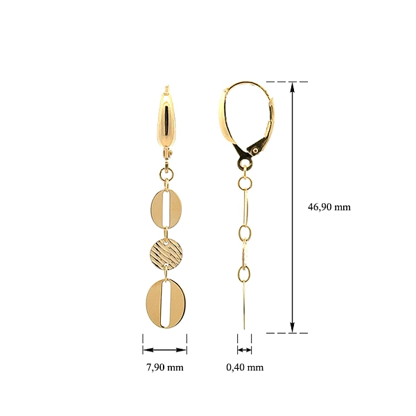 Gold dangle earrings