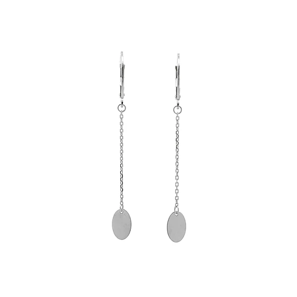 White Gold dangle earrings
