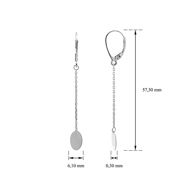 White Gold dangle earrings