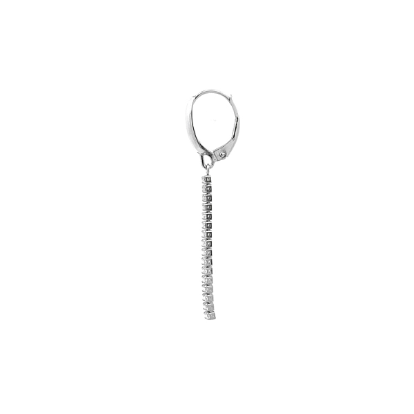 White Gold dangle earrings with Zircons