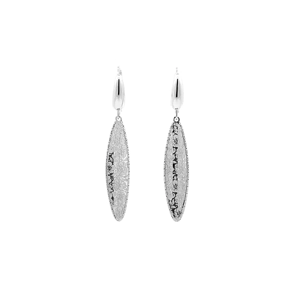White Gold dangle earrings