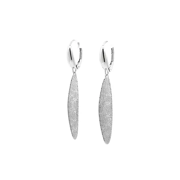 White Gold dangle earrings