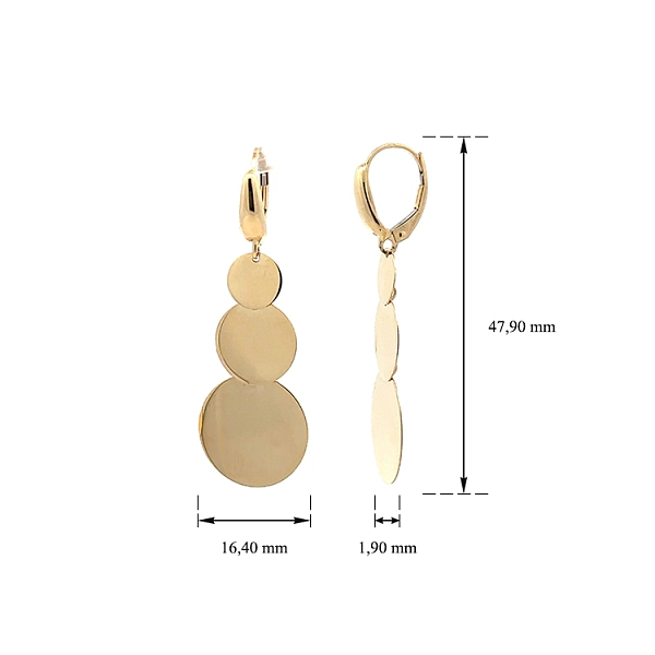 Gold dangle earrings
