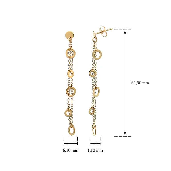 Gold dangle earrings